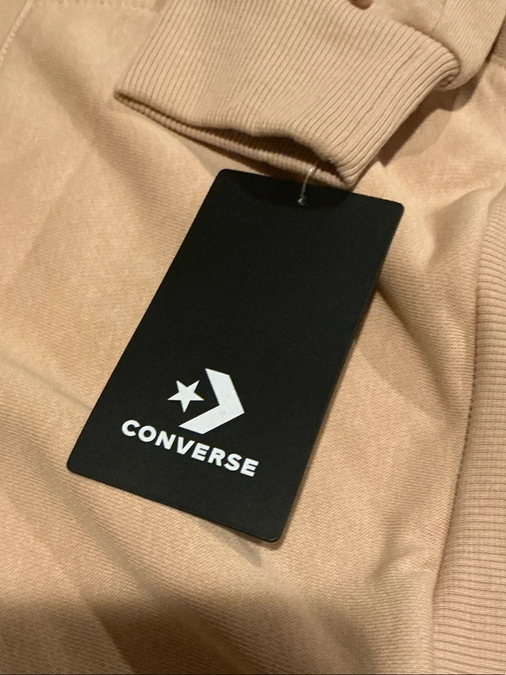 Converse Beige Hoodie with Black Hood